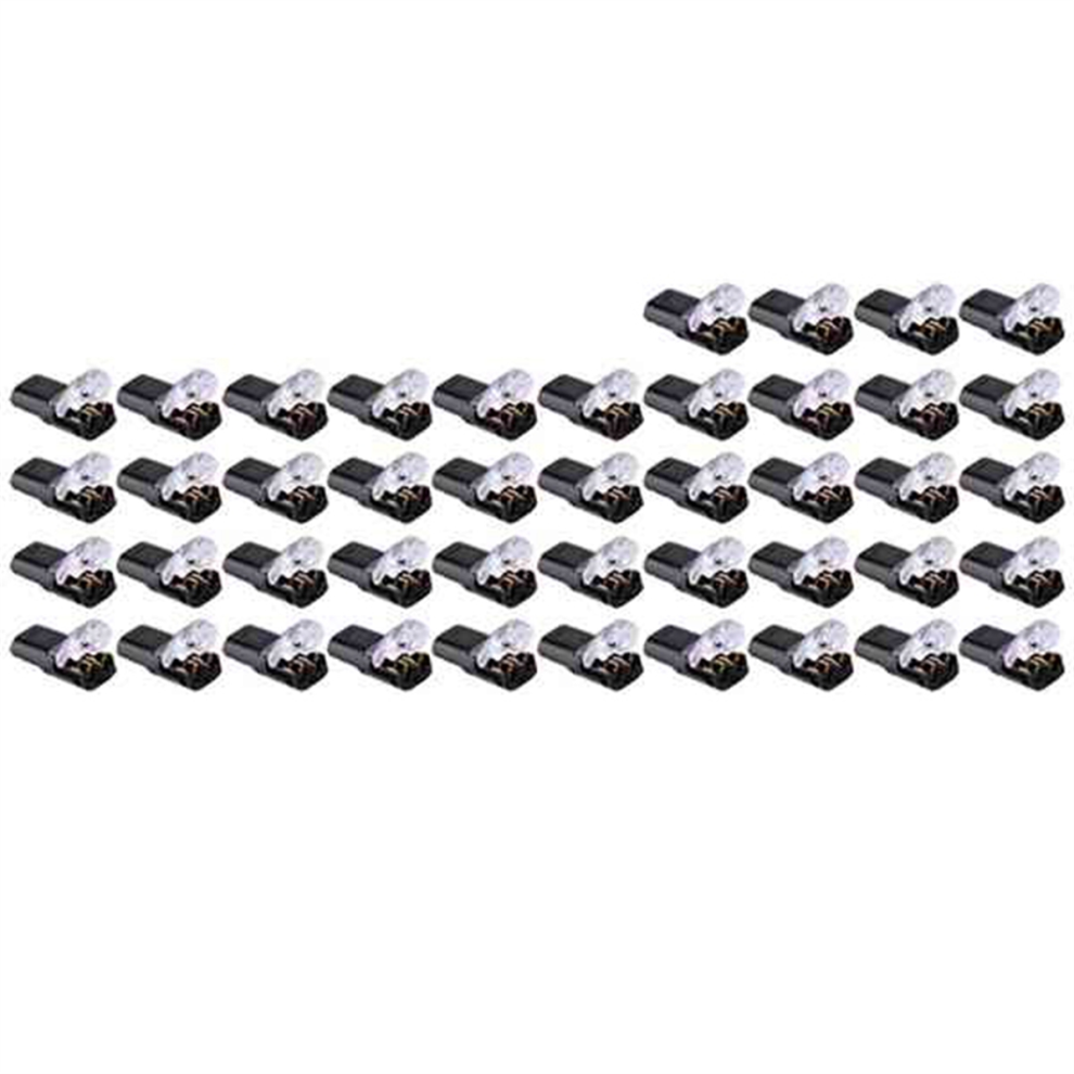 44Pcs Double-Wire Plug-In Connector, Pluggable Led Wire Connectors With Locking Buckle Fast Connect 4852431795057