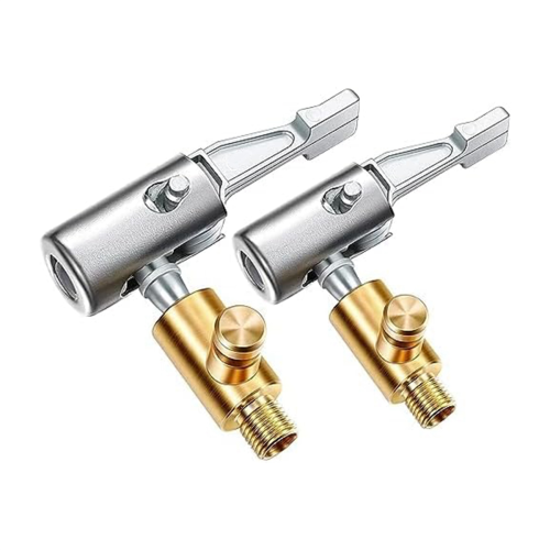2-teiliger Lock-on-Reifenfüller mit Luftfutter, Metallverriegelung mit Ablassventil, 8 mm Standardventilgewinde