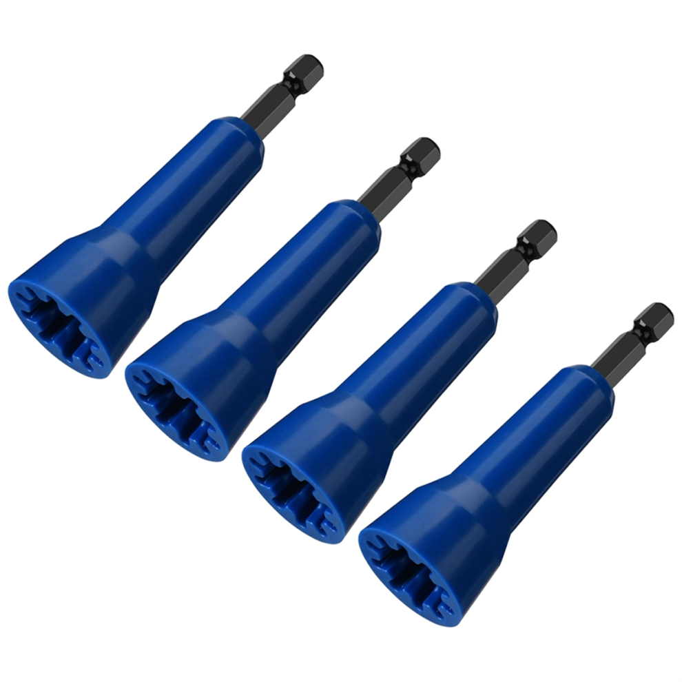 4Pc Nut Twister, Wire Twister Tool Twist Connector Socket, Driver With 1/4Inch Chuck 4852431797426