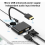 -Compatível com VGA+-Compatível com áudio de 3,5 mm Conversor 3 em 1 para PC com tela dupla e fonte de alimentação 3
