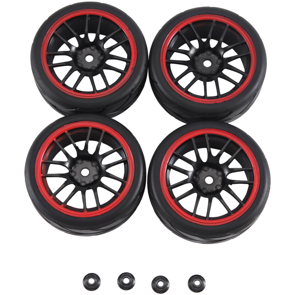 Photos - Parts for Drones & RC models 4Pcs 12mm Hex Wheel Rims & OD 2.59Inch Rubber Tires for RC 1/10 On-Road Touring Car,F