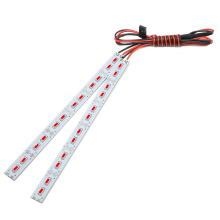 24 LED-rungon kevytmetallinauha 6V 1/10 1/8 RC-auton telaketjuun, punainen