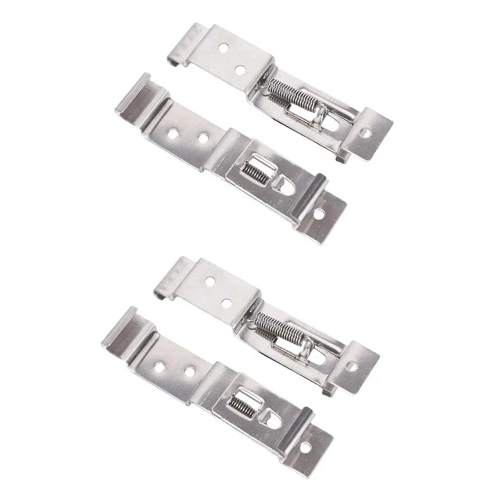 4-Piece Trailer License Plate Holder Clips - Stainless Steel, Spring Loaded, Perfect Trailers And Caravans 4852431701768