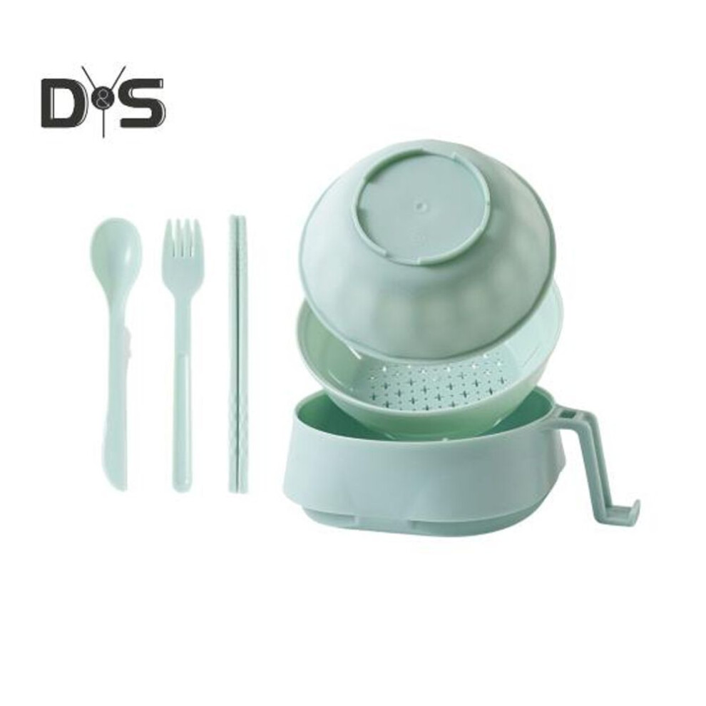 (green) Microwave Ramen Bowl Set With Strainer Noodle Bowls For Soup Cereal Salad Large Capacity Soup Bowl College Dorm Room Essentials