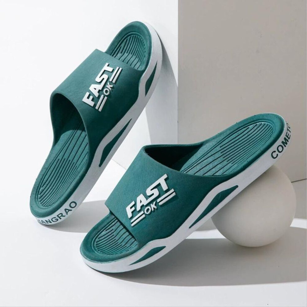 (green, 38-39) Sandals Eva Men Summer Home Bathroom Non-slip Not Smelly Feet Wear Slippers Outside Couple PVC
