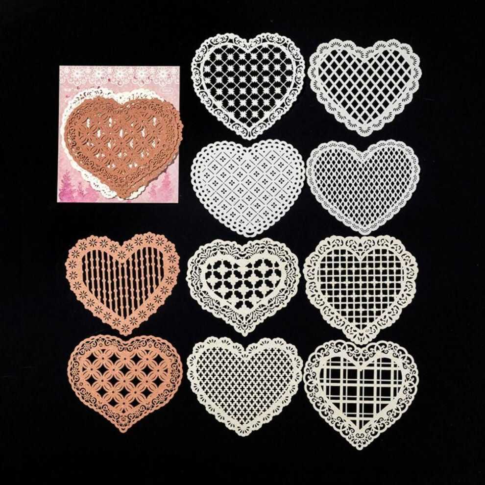 (C) 10pcs/pack Hollow Out Hand Lace Lace Paper Scrapbooking Material Paper Collage Paper