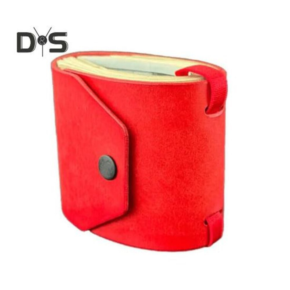 (red) Cash Wrap Wallet Fast Cash Access Money Holder Faux Leather Cash Organizer with Magnetic Clasp Handy Purse for Bartender Barber