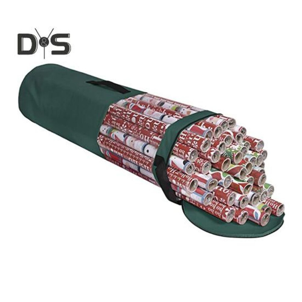 (green) Gift Wrapping Paper Storage Bag Organizer With Handle Zipper Closure Large Capacity Waterproof Portable Wrapping Paper Holder