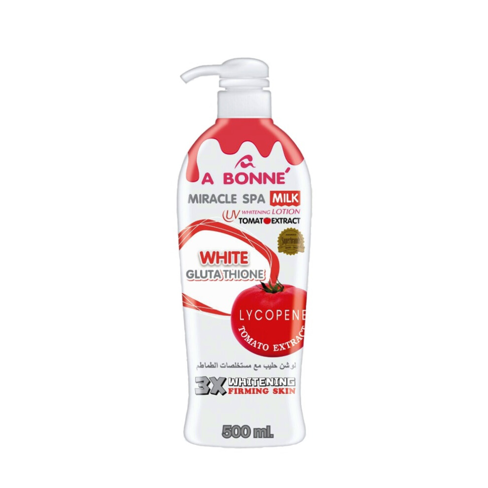 A Bonne Miracle Spa Milk White Glutathione Body Lotion Tomato Extract - 500mL