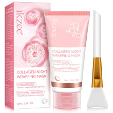 IKZEE Collagen Night Wrapping Mask Kollageenin y   n yli kuorittava kasvonaamio Hydrolysoitu kollageenikasvonaamio