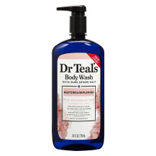 Dr Teal's Pink Himalayan Body Wash, Restore and Replenish with Pure Epsom Salt and Essential Oils 710ml