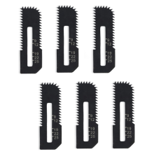 6-Pack Drywall Cut-Out Saw Blades for Cordless Cut-Out Saw - Depth Markers, 1-3/16 in Drywall Capacity, Serrated High-Carbon Steel