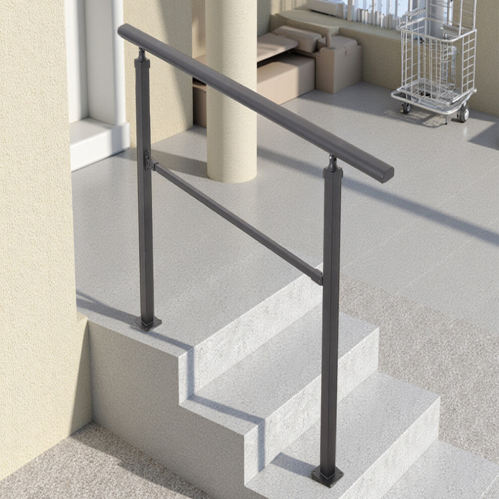(67cm) Carbon Steel Stair Handrail Railing for 2-3 Steps