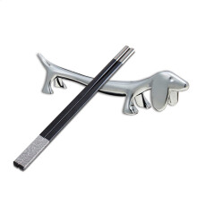 Cute Dog Chopsticks Holder Stainless Steel Fork Spoon Rest Shelf Kitchen Chopsticks Storage Rack Cutlery Bracket