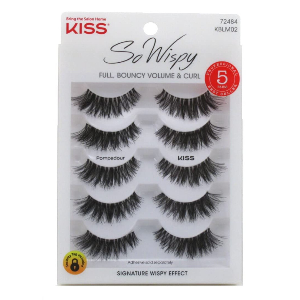 Kuss Kiss So Wispy Pompadour Lashes 5 Pairs (Pack Of 3)