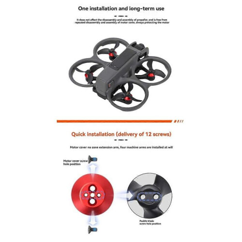 4PCS Aluminum Motor Cap Dust Protective Cover Scratchproof Mount Protector Accessories for Avata 2 2