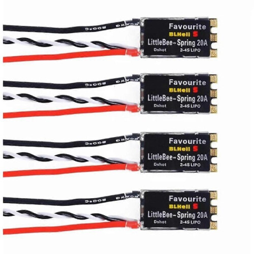 4PCS 20A ESC BLHeli-S Electronic Speed Controller Support DSHOT600 for FPV RC Drone Multicopter Qua