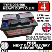 DIESEL CAR BATTERY 096 100 12V 660CCA BRAND NEW HEAVY DUTY