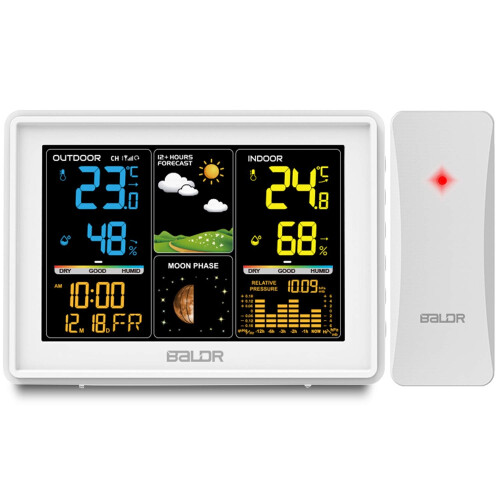 Weerstation met display BD-907 wit 1
