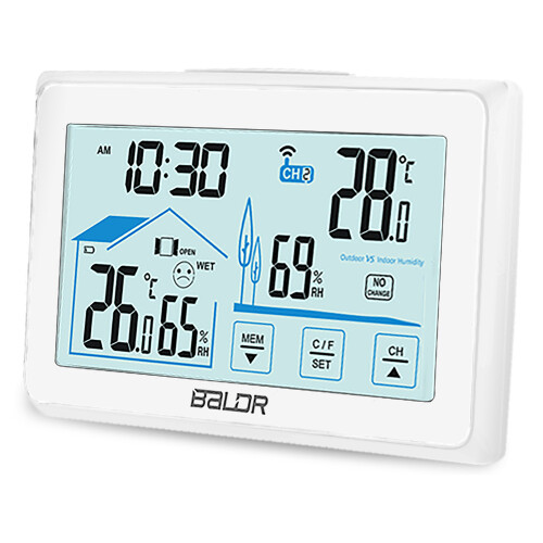 Wetterstation mit Display BD-910 weiß 2