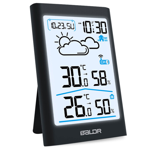 Stazione meteorologica con display BD-911 nero 2