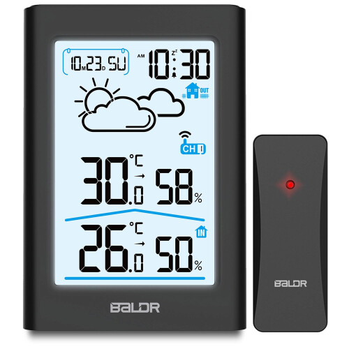 Stazione meteorologica con display BD-911 nero 1