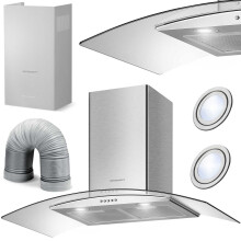 Schoorsteenafzuigkap 90 cm Berdsen BT-223 INOX