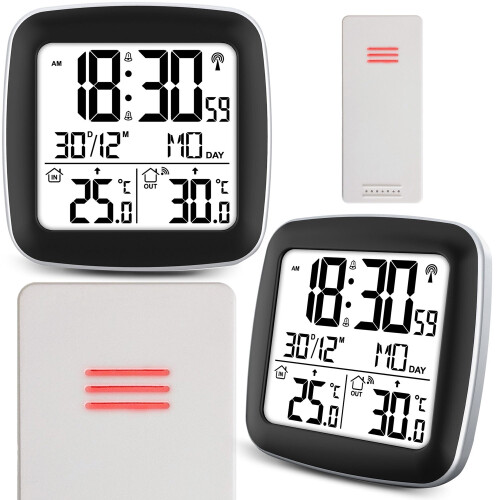 Weerstation met display BD-903 zilver