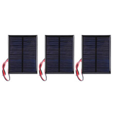 (As show, One size) 3pcs DC4V 150mA Solar Panel Cell Power Module Polycrystalline Silicon Solar Panel with 30cm Cable
