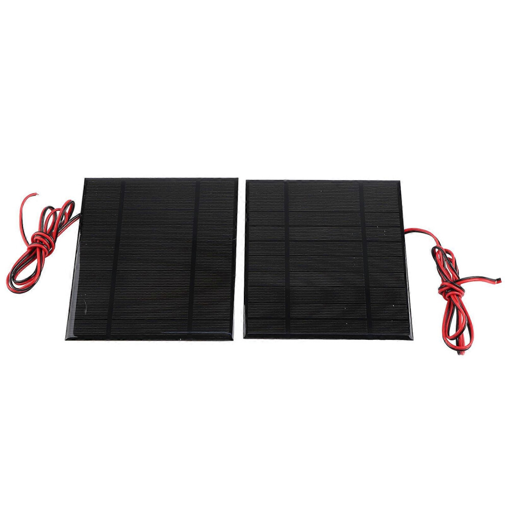 (As Show, One Size) 2Pcs Dc5v 500Ma Solar Panel Cell Power Module Polycrystalline Silicon Solar Panel With 100Cm Cable 6909775985427