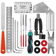 (As show, One size) Guitar Repair Maintenance Cleaning Tools Kit 3 In 1 Guitar String Winder Cutter