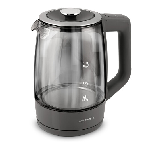 Wasserkocher 1,7l Berdsen BD-711 Glas 1