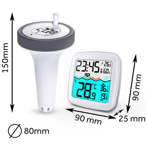 Station météo avec capteur de piscine BD-913 blanc 1