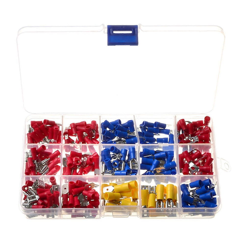 (As Show, One Size) 280Pcs Assorted Insulated Electrical Connectors Wire Terminals Crimp 6909775936511