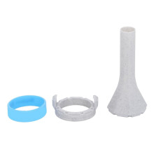 (As show, One size) Turbo Fan Accessories Magnetic Suction Long Nozzle Exhaust Fitting and Rubber Ring Industrial Fan Replacement Parts White