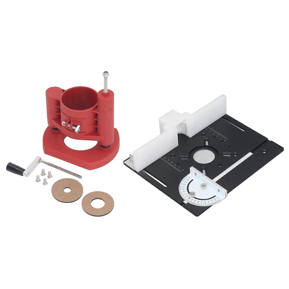 (As Show, One Size) Router Lift Base Router Lifting System Kit Router Table Saw Insert Base Plate For Woodworking 6909775982327