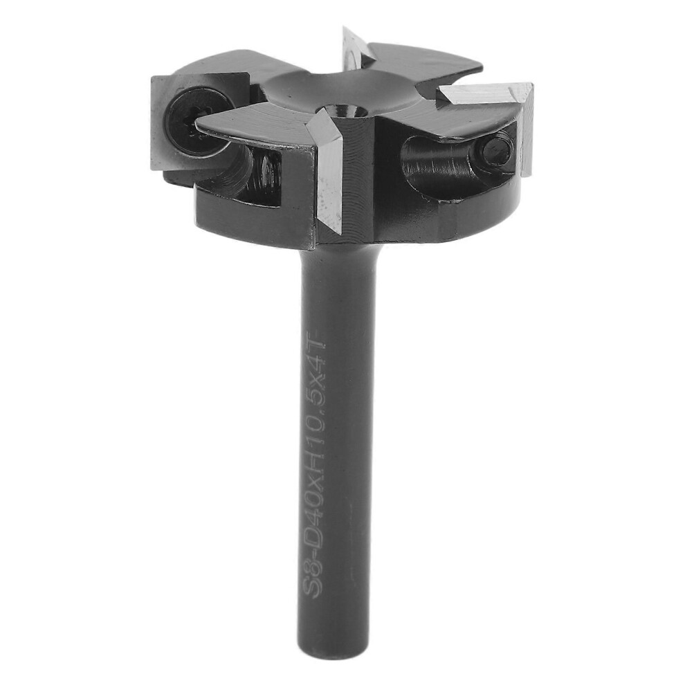 (As Show, One Size) Surfacing Router Bit 4 Flute 8Mm Shank 40Mm Cutting Diameter Planer Router Bit Tool For Woodworking 6909775994788