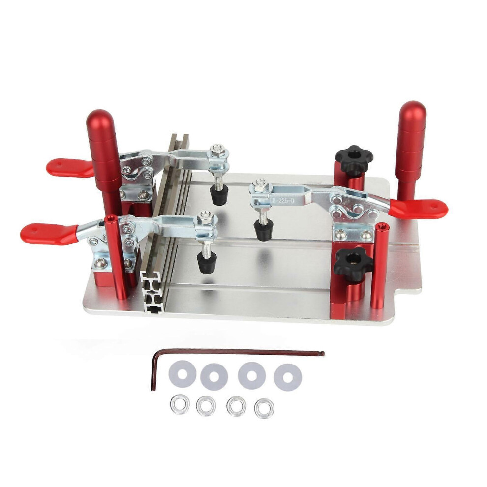 (As Show, One Size) Router Table Coping Sled Rail Coping Sled Safety Clamp Aluminum Alloy For Woodworking Cutting 6909775986745