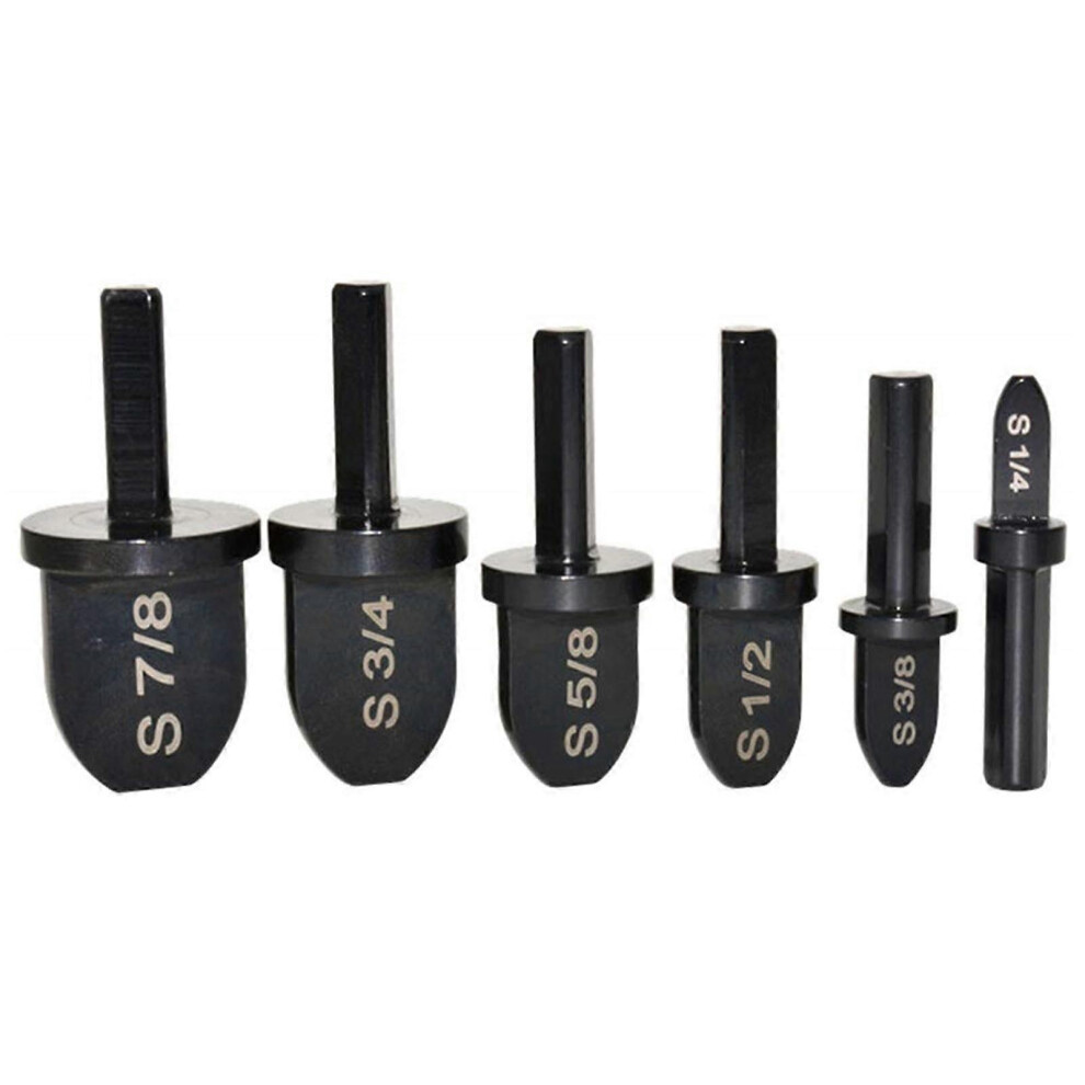 (As Show, One Size) 6Pcs Pipe Swaging Bits Bearing Steel Expander Swaging Tools For Air Conditioner Copper Pipe Triangle Shank 6909775987858