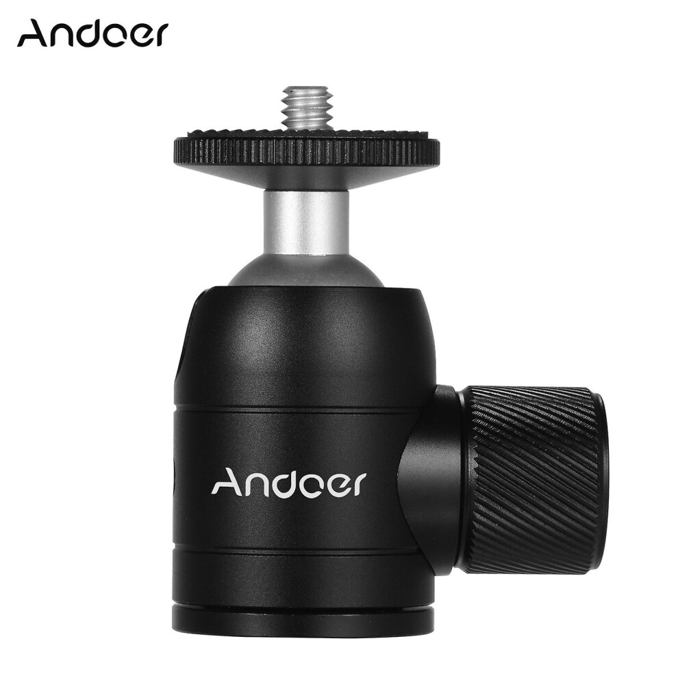 (As Show, One Size) Andoer Tripod Ball Head 360 Degree Swivel Compatible With Dslr Camera Tripod Selfie Stick Monopod 6909775533321