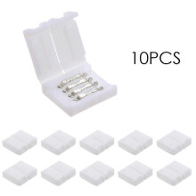 (As show, One size) High-quality 4 Pins Rgb Led Strip Connector Quick Splitter 10 Pack White