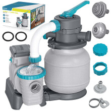 Sandpumpe für Pools Bestway 58497 - ca. 6056 L/h, 230 V, Timer, 38 mm Schlauchanschluss, Vorfilter