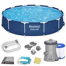 Piscina da giardino con struttura 366 x 76 cm 7 in 1 Bestway 56681
