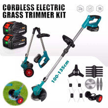 Cordless Electric Strimmer Grass Trimmer Weed Cutter Garden Edger +2 Battery 21V