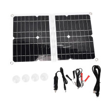 (As show, One size) 20W Solar Panel Kit PET EVA PTP Foldable Solar Battery Charger for Cars RV ATV DC 18V