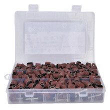 (As show, One size) 384Pcs Sanding Drum Sleeve Set Resin Drums Mandrels for Nuclear Carving Wood Metal