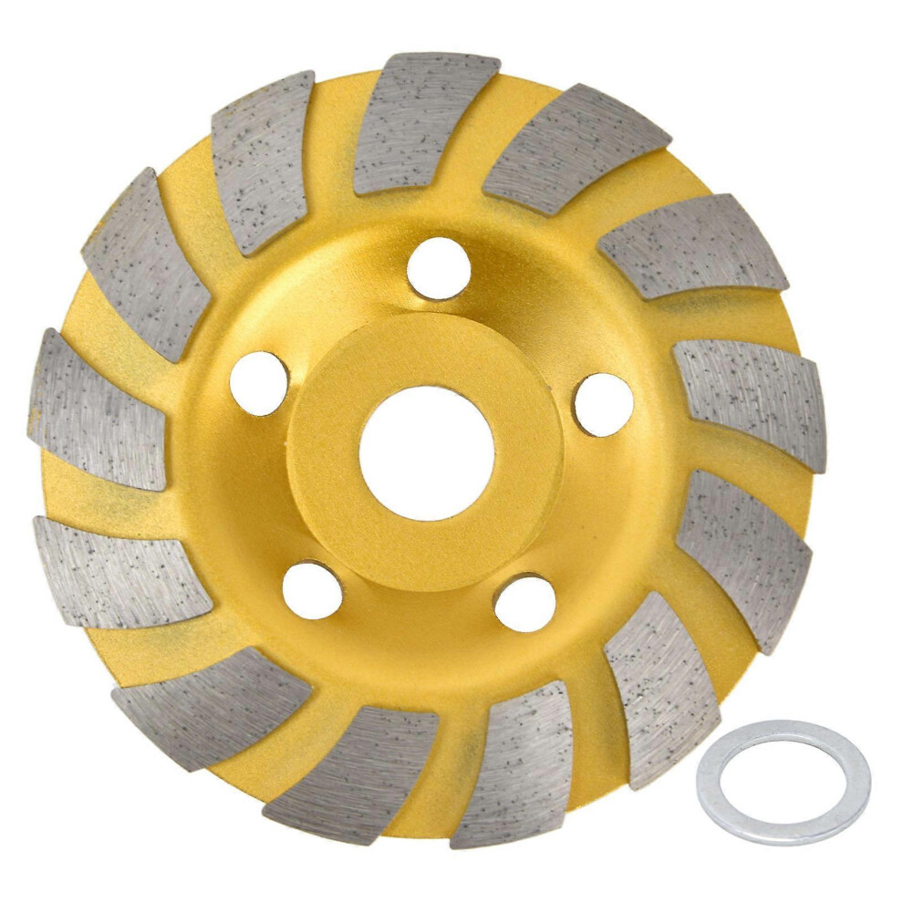 (As Show, One Size) Concrete Grinding Wheel Turbo Diamond Segments Cup Disc Fast Cutting For Masonry Grinder125mm 6909775985694