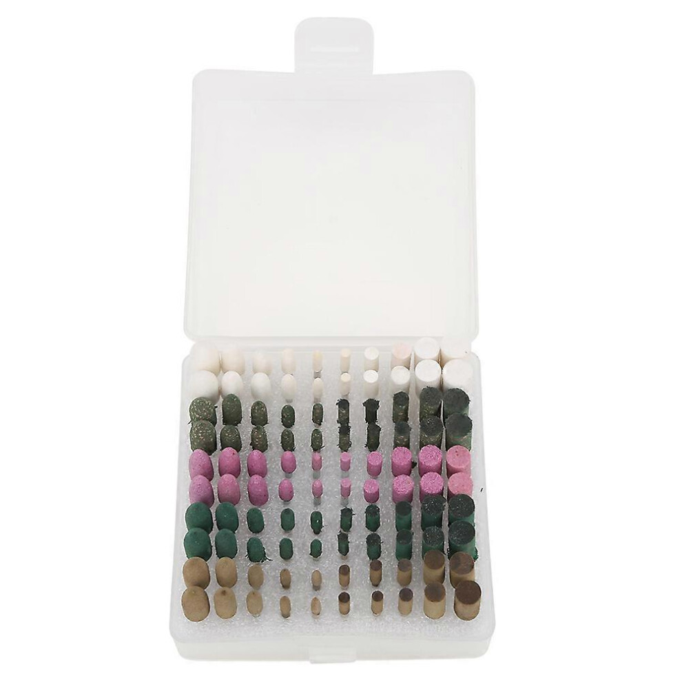 (As Show, One Size) 100Pcs Grinding Head Red Corundum Flint Metal Wheel Electric Sanding Accessories 6909775975619