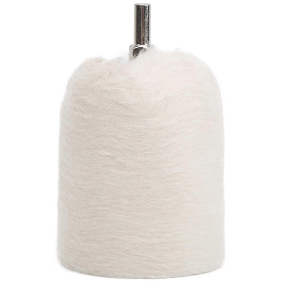 (As Show, One Size) White Cloth Polishing Wheel Cylindrical Type Electric Drill Grinding Tools With Handle60mm 6909775976050