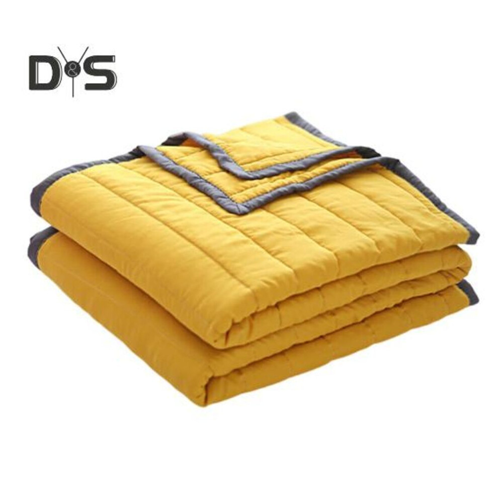 (yellow) Summer Cooling Sleep Quilt Ice Silk Machine Washable Absorbs Heat Prevents Night Sweats Lightweight Portable Sofa Living Room All-Season Bedding